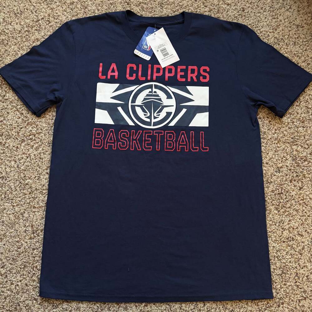 LA Clippers Men's Athletic Navy Basketball Graphic T-Shirt